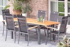HARTMAN South Wales Ausziehtisch, Xerix/natur, Alu/FSC-Teak, 150/210x90cm, Mit Synchronauszug -Warmer Garten 4 11090.jpg