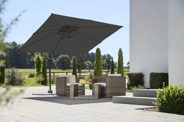 Schneider® SCHNEIDER Rhodos Junior Ampelschirm, Anthrazit, Quadratisch, 270 X 270 Cm 4 Schneider® SCHNEIDER Rhodos Junior Ampelschirm, Anthrazit, Quadratisch, 270 X 270 Cm – Bild 2