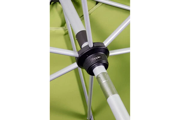 DOPPLER Active Auto Tilt Mittelstockschirm, Natur, Aluminium/Textil, Ø 280 Cm, Mit Kurbel 6 DOPPLER Active Auto Tilt Mittelstockschirm, Natur, Aluminium/Textil, Ø 280 Cm, Mit Kurbel – Bild 4