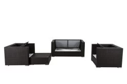 OUTFLEXX Loungemöbel-Set, 5 Personen, Braun, Polyrattan, Wasserfeste Kissenbox -Warmer Garten 4 1298 BOX A.jpg