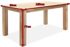 OUTFLEXX Esstisch, Natur, Recyceltes SLVK-Teakholz, Plattenstärke 30 Mm, 180 X 90 X 77 Cm -Warmer Garten 4 13422 2.jpg
