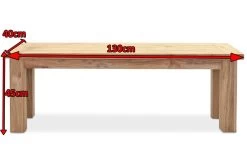 OUTFLEXX Sitzbank, Natur, Recyceltes SLVK-Teakholz, 130 X 40 X 45 Cm -Warmer Garten 4 13424 1.jpg