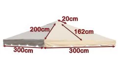OUTFLEXX Ersatzdach Für Pavillons, Beige, Polyester, 300x300cm -Warmer Garten 4 13620.jpg