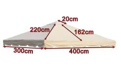 OUTFLEXX Ersatzdach Für Sahara Pavillon, Beige, Polyester, 300 X 400 Cm 17 OUTFLEXX Ersatzdach Für Sahara Pavillon, Beige, Polyester, 300 X 400 Cm -Warmer Garten 4 13621.jpg
