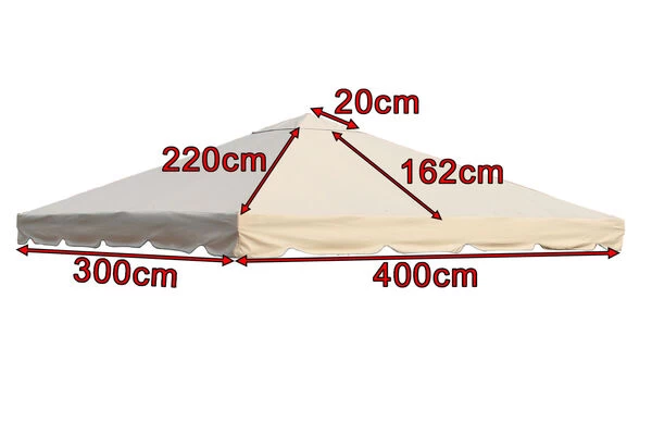 OUTFLEXX Ersatzdach Für Sahara Pavillon, Beige, Polyester, 300 X 400 Cm 6 OUTFLEXX Ersatzdach Für Sahara Pavillon, Beige, Polyester, 300 X 400 Cm – Bild 4