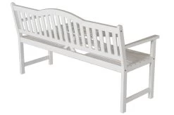 VILLANA Gartenbank, Weiß, Akazienholz, 152 X 59 X 86 Cm, 2-3 Personen, Klapptisch-Funktion -Warmer Garten 4 13851.jpg