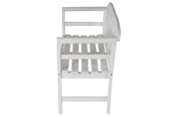VILLANA Gartenbank, Weiß, Akazienholz, 128 X 54 X 81 Cm, 2 Personen 9 VILLANA Gartenbank, Weiß, Akazienholz, 128 X 54 X 81 Cm, 2 Personen – Bild 7
