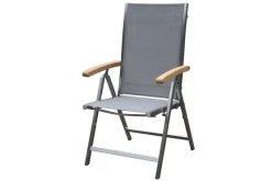 OUTFLEXX Set, Silber, 150 X 90 Cm, Edelstahl/Teak, Ausziehtisch, 6 Stühle, 2 Multipositionssessel -Warmer Garten 4 14237.jpg