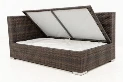OUTFLEXX 2-Sitzer Ecksofa, Braun Marmoriert, Polyrattan, 145 X 85 X 70 Cm, Wasserfeste Kissenbox, Armlehne Re. -Warmer Garten 4 15734 4 BOX.jpg