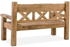OUTFLEXX Gartenbank, Natur, Recyceltes FSC®-Teakholz, 160x73cm, Mit Rücken- Und Armlehnen, Rustikal Gebürstet -Warmer Garten 4 15859.jpg