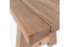 OUTFLEXX Gartenbank XXL, Natur, Recyceltes FSC®-Teakholz, 220x40cm, Rustikal Gebürstet -Warmer Garten 4 15865.jpg