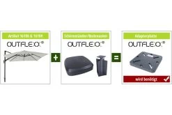 OUTFLEXX Ampelschirm, Anthrazit, Pulverbesch. Aluminium, 300x300 Cm, Inkl. Plattenständer, Twist-Funktion -Warmer Garten 4 16109.jpg