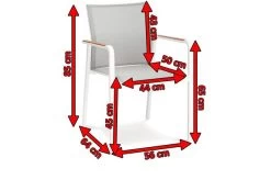 BEST Paros Stapelsessel, Weiß/grau, Alu/Ergotex/Teak, 56 X 64 X 85 Cm 9 BEST Paros Stapelsessel, Weiß/grau, Alu/Ergotex/Teak, 56 X 64 X 85 Cm -Warmer Garten 4 16769 1.jpg