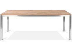 OUTFLEXX Esstischgarnitur, Edelstahl / FSC-Teak, Tisch 200 X 100 Cm, 6 Multipositionssessel, Silber -Warmer Garten 4 17305.jpg
