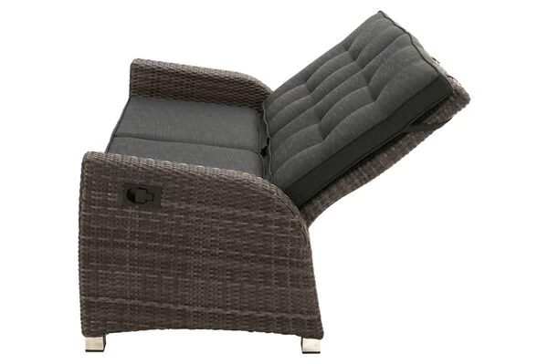 Ploß Rocking Comfort Dining / Lounge 2-Sitzer Sofa, Grau/braun-meliert, Polyrattan, 148x85x112 Cm, Verstellbar 6 Ploß Rocking Comfort Dining / Lounge 2-Sitzer Sofa, Grau/braun-meliert, Polyrattan, 148x85x112 Cm, Verstellbar – Bild 4