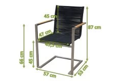OUTFLEXX Freischwinger, Silber/schwarz, Edelstahl/Rope, FSC-Teakholz Armlehnen, 53 X 57 X 87 Cm -Warmer Garten 4 18286.jpg