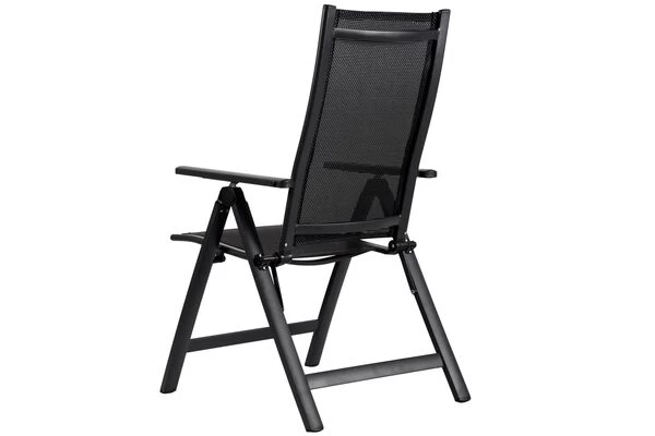 OUTFLEXX Multipositionssessel, Anthrazit Matt/schwarz, Alu/Textilene, 60x70x106cm, 7-fach Verstellbar 6 OUTFLEXX Multipositionssessel, Anthrazit Matt/schwarz, Alu/Textilene, 60x70x106cm, 7-fach Verstellbar – Bild 4