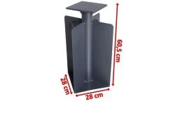 OUTFLEXX Bodenanker XL Für Ampelschirme, Anthrazit, Pulverbesch. Stahl, 28x28x60,5, Zum Einbetonieren -Warmer Garten 4 18356.jpg