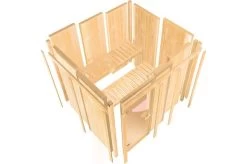 KARIBU Systemsauna Saja, Fichtenholz 68mm, Eckeinstieg, Ca. 2,7m² -Warmer Garten 4 18461 5.jpg