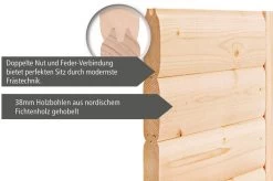 KARIBU Saunahaus Torge, Fichtenholz 38mm, Fronteinstieg, Ca. 3,7m² -Warmer Garten 4 18474 9.jpg