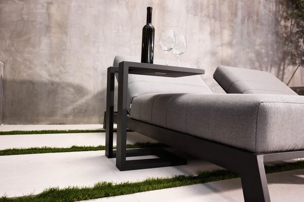 OUTFLEXX Beistelltisch, Weiß, Aluminium, 48 X 32 X 53 Cm, U-Form 5 OUTFLEXX Beistelltisch, Weiß, Aluminium, 48 X 32 X 53 Cm, U-Form – Bild 4