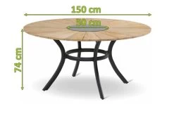 HARTMAN Provence Esstisch, Xerix/natur, Alu/Teak, Ø150cm, Inkl. Eiskühler -Warmer Garten 4 18676.jpg