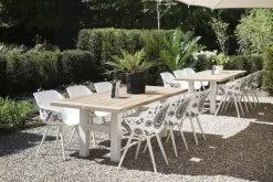 HARTMAN Yasmani Esstisch, Weiß/vintage Brown, Alu/Teak, 240x100cm 12 HARTMAN Yasmani Esstisch, Weiß/vintage Brown, Alu/Teak, 240x100cm -Warmer Garten 4 18685.jpg