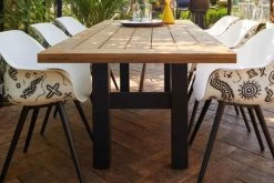 HARTMAN Yasmani Esstisch, Carbon Black/vintage Brown, Alu/Teak, 240x100cm -Warmer Garten 4 18688.jpg