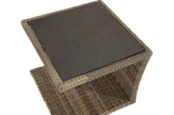 Ploß Rabida Beistelltisch, Champagner-meliert, Polyrattan, 50x50x45 Cm, Glasplatte In Steinoptik -Warmer Garten 4 20172.jpg