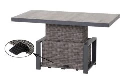 SIENA GARDEN Corido Lifttisch, Charcoal, Alu / Gardino®-Geflecht, 130x75x47-71 Cm, Stufenlos Verstellbar -Warmer Garten 4 20210.jpg