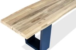 OUTFLEXX Bank, Dark Grey/natur, Alu/recycled FSC®-Teak, 240x100x45cm, Mit Baumkante -Warmer Garten 4 20317.jpg