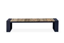 OUTFLEXX Kona Bank, Dark Grey/natur, Alu/recycled FSC®-Teak, 200x40x45cm, Rustikal Gebürstet, U-Gestell 10 OUTFLEXX Kona Bank, Dark Grey/natur, Alu/recycled FSC®-Teak, 200x40x45cm, Rustikal Gebürstet, U-Gestell -Warmer Garten 4 20329.jpg