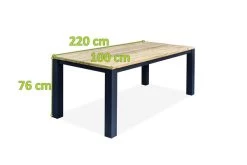 OUTFLEXX Oxford Esstisch, Dark Grey/natur, Alu/recycled FSC®-Teak, 220x100x76cm, Rustikal Gebürstet -Warmer Garten 4 20337.jpg