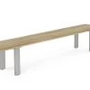 OUTFLEXX Bank, Natur, Edelstahl & Recycled FSC-Teak, 240x40x45cm, Baumkante -Warmer Garten 4 20358.jpg
