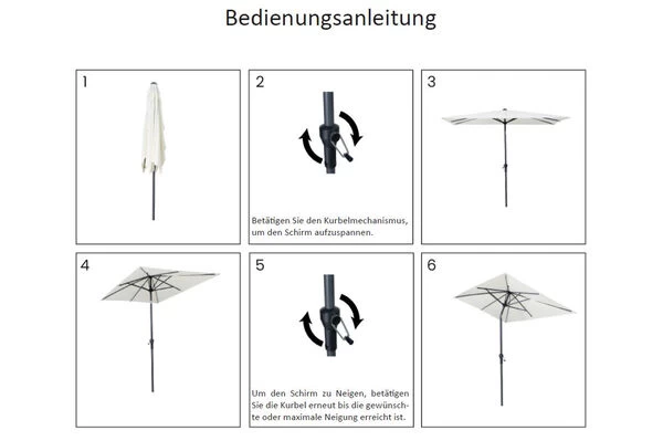 Schneider® SCHNEIDER Tunis Mittelstockschirm, Rot, Rechteckig, 270 X 150 Cm 6 Schneider® SCHNEIDER Tunis Mittelstockschirm, Rot, Rechteckig, 270 X 150 Cm – Bild 4