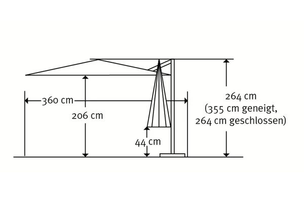 Schneider® SCHNEIDER Rhodos Twist Ampelschirm, Silbergrau, Quadratisch, 300 X 300 Cm 7 Schneider® SCHNEIDER Rhodos Twist Ampelschirm, Silbergrau, Quadratisch, 300 X 300 Cm – Bild 5