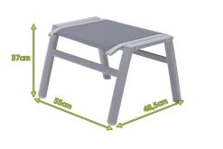 OUTFLEXX Hocker, Silber/grau, Alu/Textilene, 49x55x37cm 9 OUTFLEXX Hocker, Silber/grau, Alu/Textilene, 49x55x37cm -Warmer Garten 4 21312.jpg