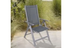 OUTFLEXX Premium Esstischgarnitur, Silber/grau, Alu/Textilene, Ausziehtisch 180/240 X 100 Cm, 6 Multipositionssessel -Warmer Garten 4 21431.jpg