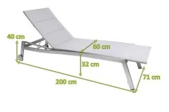 STERN Allround Rollenliege, Silber, Edelstahl/Textil, 200x71x40 Cm, Gepolstert, Verstellbare Rückenlehne -Warmer Garten 4 21911.jpg