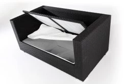 OUTFLEXX 2-Sitzer Sofa, Schwarz, Polyrattan 152x85x70cm, Inkl. Polster Und Wasserfeste Kissenbox 10 OUTFLEXX 2-Sitzer Sofa, Schwarz, Polyrattan 152x85x70cm, Inkl. Polster Und Wasserfeste Kissenbox -Warmer Garten 4 2392 2 BOX.jpg
