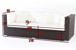 OUTFLEXX 3-Sitzer Sofa, Braun, Polyrattan,210x85x70cm, Inkl. Polster + Wasserfeste Kissenbox -Warmer Garten 4 2393 1 BOX.jpg