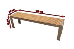 OUTFLEXX Bank Aus Edelstahl/FSC-Teakholz, 160x38x45cm -Warmer Garten 4 7102.jpg