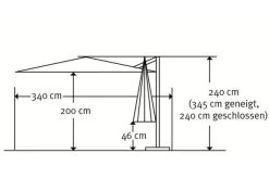 Schneider® SCHNEIDER Rhodos Junior Ampelschirm, Apfelgrün, Quadratisch, 270 X 270 Cm -Warmer Garten 5 12049 3.jpg