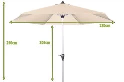 DOPPLER Active Auto Tilt Mittelstockschirm, Natur, Aluminium/Textil, Ø 280 Cm, Mit Kurbel 13 DOPPLER Active Auto Tilt Mittelstockschirm, Natur, Aluminium/Textil, Ø 280 Cm, Mit Kurbel -Warmer Garten 5 12352 1.jpg