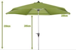DOPPLER Active Auto Tilt Mittelstockschirm, Grün, Aluminium/Textil, Ø 280 Cm, Mit Kurbel -Warmer Garten 5 12352 2.jpg