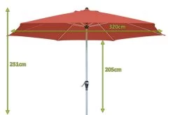 DOPPLER Active Auto Tilt Mittelstockschirm, Terrakotta, Aluminium/Textil, Ø 320 Cm, Mit Kurbel -Warmer Garten 5 12353 4.jpg
