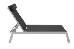 VILLANA Gartenliege, Silber/schwarz, Aluminium/Textil, 198 X 60 X 32 Cm, Verstellbar -Warmer Garten 5 13400.jpg