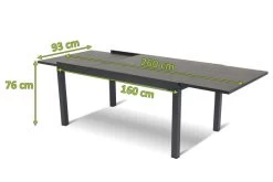 HARTMAN Ausziehtisch Tipperary Xerix/stone Grey, Aluminium/HPL, 160/260x93cm -Warmer Garten 5 13462.jpg