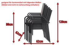 OUTFLEXX Premium Abdeckhaube Für Stapelstühle, Schwarz, Wasserbeständig, 64 X 64 X 82/122 Cm -Warmer Garten 5 13671.jpg