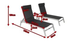 VILLANA 2er-Set Sonnenliegen, Silber/schwarz, Alu/Textil, 198x66x32cm, Mit Beistelltisch 45x45cm -Warmer Garten 5 13886.jpg